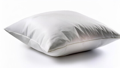 One new soft white pillow isolated on white
