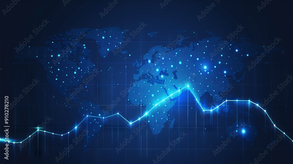 Aufkleber global growth and expansion concept. abstract representation of worldwide progress and development, 