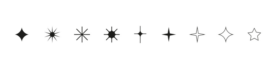 Star icon. Star y2k icon set