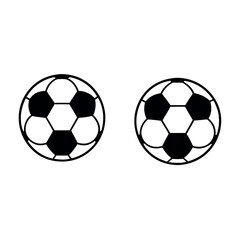 a different type of soccer ball design in vector silhouette