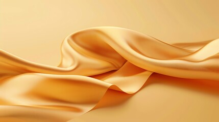 Obraz premium Abstract golden silk fabric flowing in waves. Luxurious and elegant background.