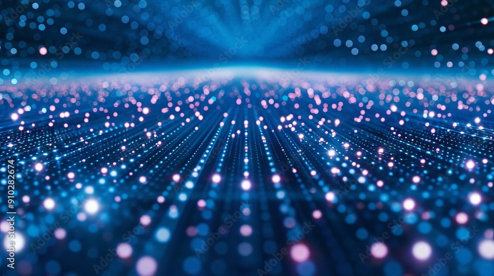 Aufkleber digital network with glowing lights. abstract background with a futuristic feel, showcasing a digita