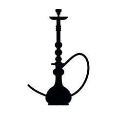 a Hookah icon vector silhouette black color silhouette isolated whtie background