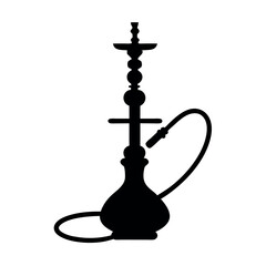 a Hookah icon vector silhouette black color silhouette isolated whtie background