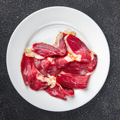 duck breast magret smoked poultry fresh meal food snack on the table copy space food background rustic top view