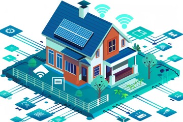 Smart home automation, AI generated