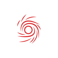 Obraz premium Hurricane icon abstract vector design. Danger tornado symbol.