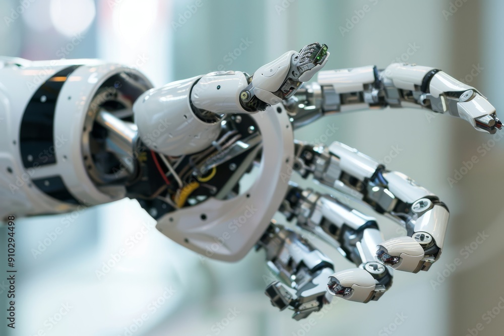 Poster robotics and automation processes, ai generated