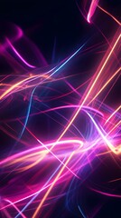 Naklejka premium Mesmerizing Neon Flashes On Futuristic Vibrant Backdrop