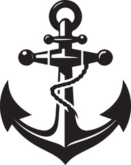 Anchor black silhouette vector illustration
