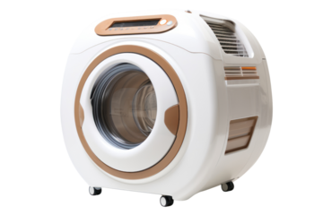 portable washing machine that is perfect for dorms and apartments, isolated on a white background