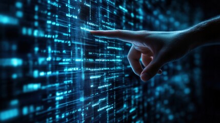 Hand Interacting with Digital Code