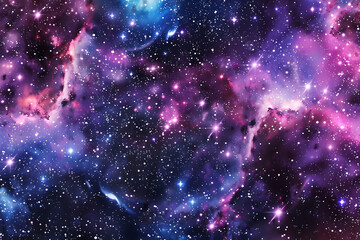 Fototapeta premium A cosmic nebula with pink, blue, and white hues, evokes a sense of wonder and mystery, perfect for science fiction or fantasy projects. 