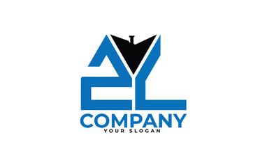 Obraz premium ZL letter creative real estate vector logo design.