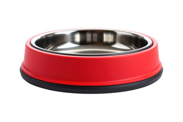 non-slip pet food bowl with a rubber bottom to prevent sliding, isolated on a white background