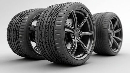 car wheel isolated on white background