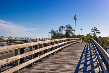 Manteo on Roanoke Island in Outer Banks, North Carolina, USA