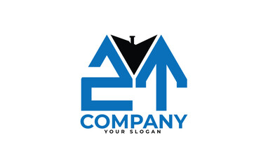 ZT letter creative real estate vector logo design.