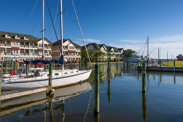 Manteo on Roanoke Island in Outer Banks, North Carolina, USA