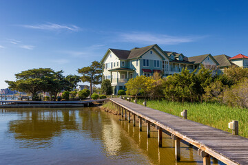 Obraz premium Manteo on Roanoke Island in Outer Banks, North Carolina, USA