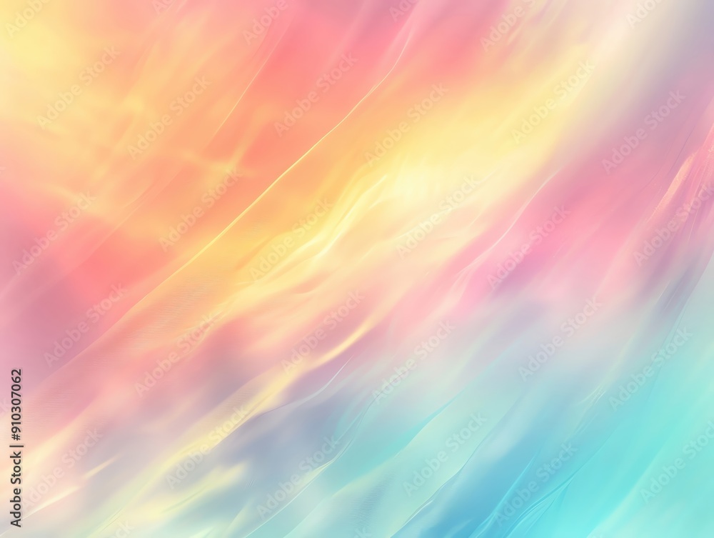 Aufkleber a dreamy blend of soft pastel colors creating a serene and soothing abstract background for artistic