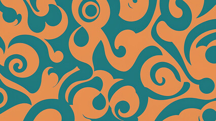Naklejka premium Seamless abstract wallpaper: psychedelic swirl pattern featuring vibrant colors, retro design, and artistic textures with groovy shapes and water splash effects