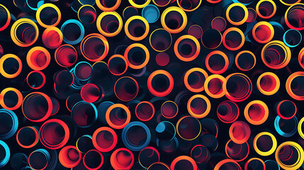 Abstract geometric pattern with orange, blue, and red colors, perfect for modern and trendy designs. 
