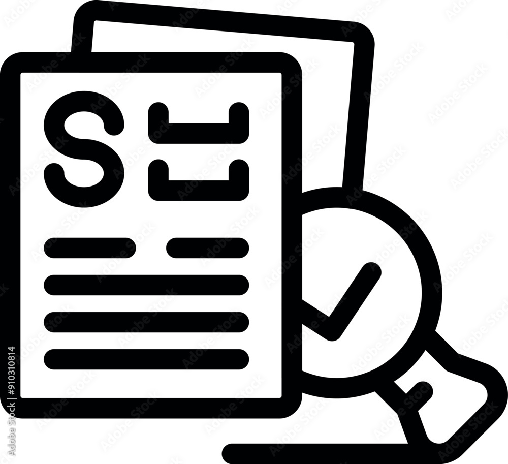 Poster search engine optimization expert analyzing website traffic using magnifying glass icon