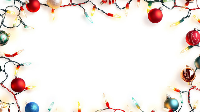 Christmas lights background graphic