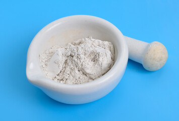 Calcium sulfate or calcium sulphate powder.