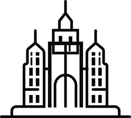 Travel-Themed Mosque Icon Design | Islamic Architecture Symbol for Travel & Tourism | EPS Vector File for Graphic Design & Creative Projects | Perfect for Digital and Print Media Use
