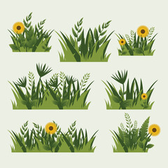 illustration grass decoration and ornament background