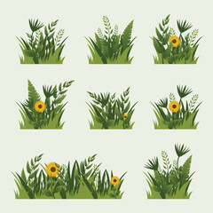 illustration grass decoration and ornament background