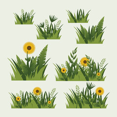 illustration grass decoration and ornament background