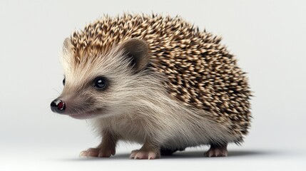 Fototapeta premium A small hedge sitting on a clean and white surface, perfect for use in design or decoration projects