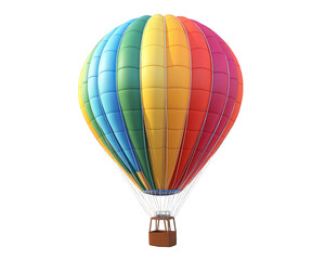 Obraz premium A hot air balloon isolated on white transparent background