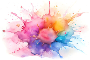 Fototapeta premium Multicolored blots in watercolor technique