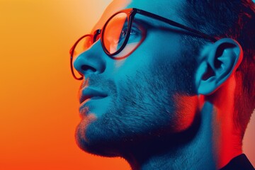 Neon-colored hexagonal patterns with glowing edges, abstract tech, digital network. Beautiful simple AI generated image in 4K, unique.