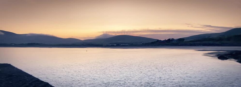 Timelapse of a sunset over Ventry bay, County Kerry, Ireland