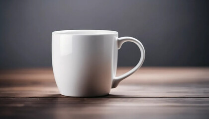 Fototapeta premium White mug with space for logo, ai