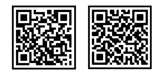 Vector illustration of QR code icon. Set of QR codes.