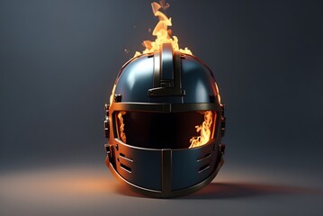 Burning sport helmet
