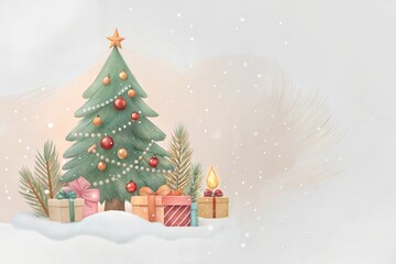 Obraz premium Christmas sketch art background