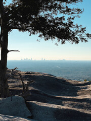 City view from mountaintop