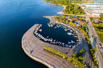 Golcuk, Kocaeli, Turkey. Golcuk is a town in Kocaeli province, Turkey. Aerial view with drone.