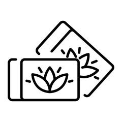 Yoga blocks icon in outline style 