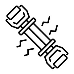 A line style icon of chest expander 