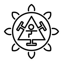 Obraz premium A line style icon of manipura 