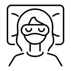 An outline icon of healthy sleep 
