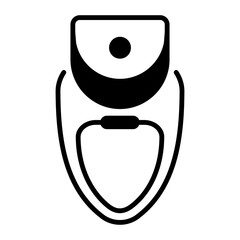 A line style icon of toilet 
